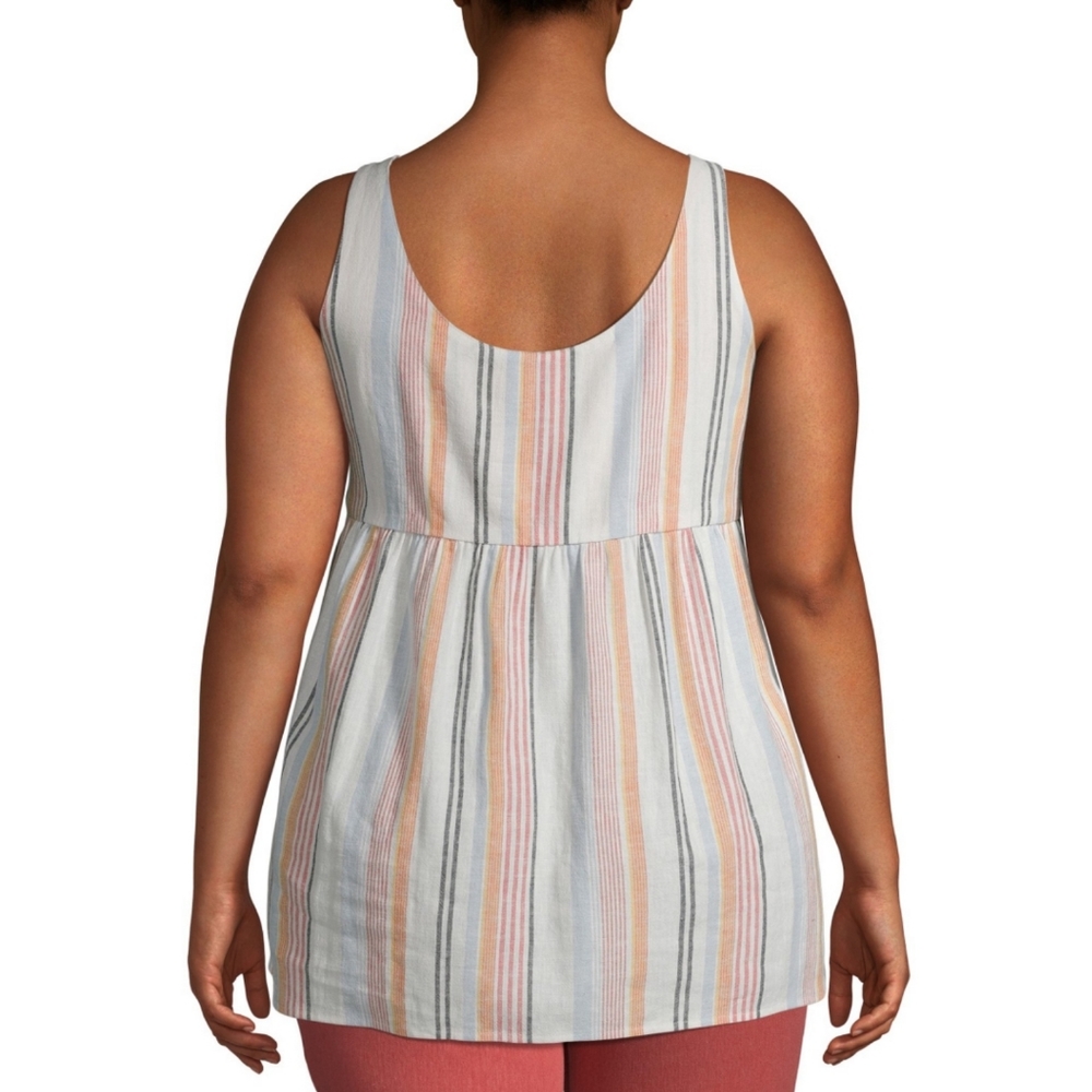 Terra & Sky Striped Button Front Linen Tank
Top 1X - Picture 6 of 9